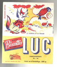 BUVARD -  Biscottes LUC. Le corbeau et le renard. TBE (CLA109)