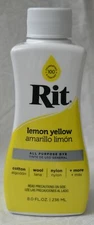 RIT All Purpose Liquid Fabric Dye 236ml (8 FL OZ) LEMON YELLOW