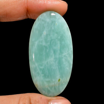 Natural Amazonite Oval Shape Cabochon Loose Gemstone 56.5 Ct 47X24X6 mm EE-22115