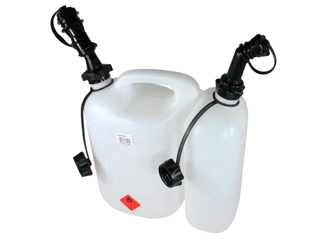 SÄGENSPEZI Bidón doble bidón combinado con anclaje rápido 5L+3L natural doble bidón