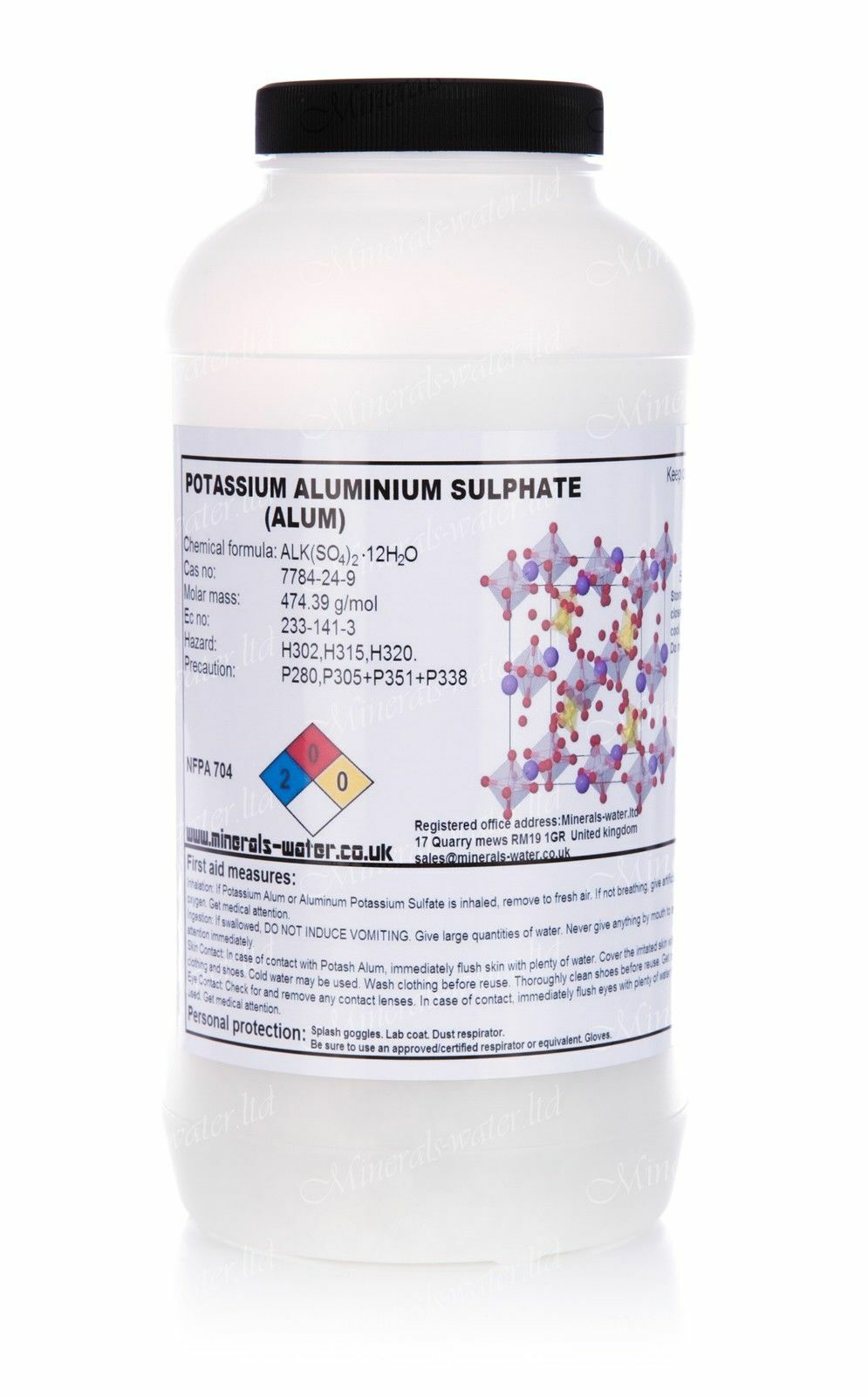 Vital Minerals Potassium Aluminium Sulphate Water Purifier Styptic 80g