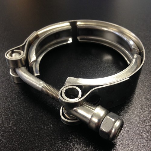 2.0" Heavy Duty V Band Turbo Exhaust Downpipe Flange Clamp Stainless 70mm - Picture 2 of 3