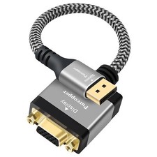DisplayPort to VGA Adapter Uni-Directional DP Male Source to VGA Female Scree...