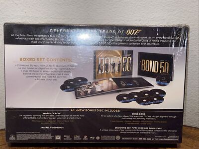 New Sealed Bond 50 5 Decades of Bond 007 Blu-Ray Disc Limited