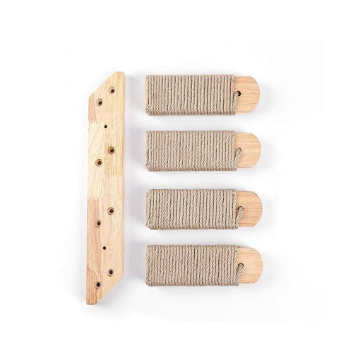 4 Step Cat Climbing Shelf Wall Mounted Perch Scratching Post Ladder Platform - Picture 11 of 13