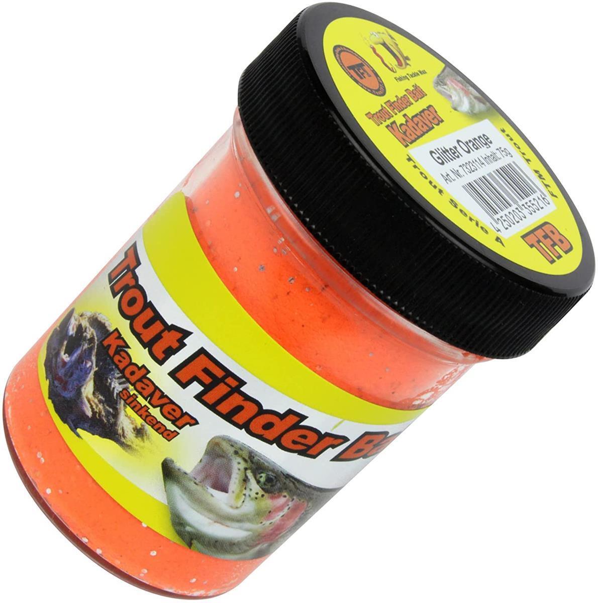 Приманка для ловли форели FTM Forellenteig 75g Glitter Kadaver оранжевая-Schwarz Sinkend 1690₽