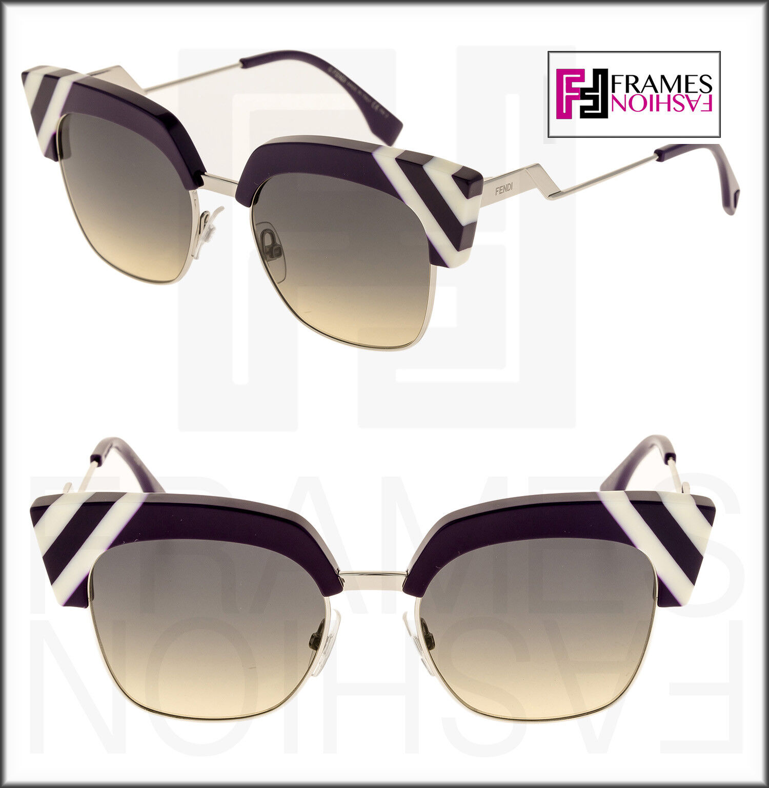 FENDI FENDI sunglasses eyewear FF0041/S Plastic Gray Silver Used Women logo  FF0041/S｜Product Code：2104102037563｜BRAND OFF Online Store