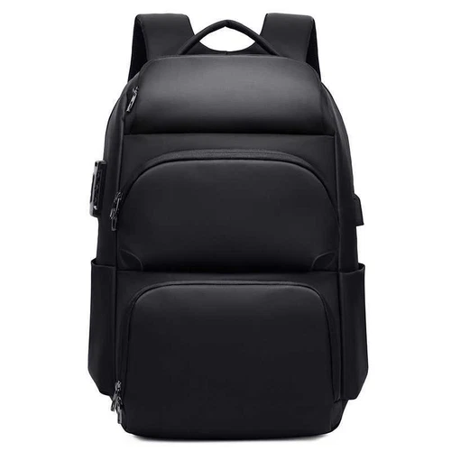 Mochilas antirrobo antirrobo para computadora portátil de 17 pulgadas con carga USB para hombres de negocios escuela bolsa de viaje - Imagen 7 de 17