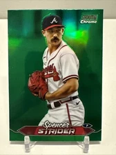 2024 Topps Stadium Club #25 Spencer Strider Chrome Green Refractor