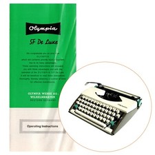 Olympia SF De Luxe Typewriter Instruction Manual User Repro Socialite Portable thumbnail