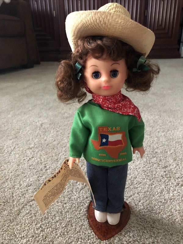 An Original Gambina Doll “Tammy Traveler” Texas Hand Made In New Orleans 1985