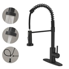 Black Kitchen Faucet with Pull Down Sprayer Pull Out Kitchen Sink Faucet Stai...