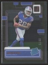 2022 PANINI CLEARLY DONRUSS JAMES COOK ORANGE 9/75 RC ROOKIE
