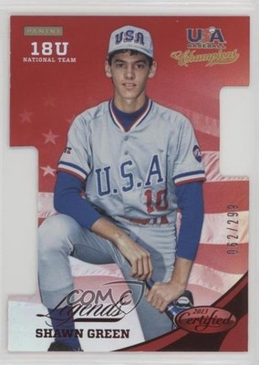 2013 Panini USA Baseball Champions Mirror Red 62/299 Shawn Green #12 10k8