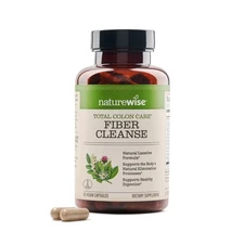 NatureWise Total Colon Care Fiber Cleanse with Herbal Laxatives Prebiotics Dige