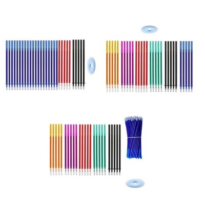 30/45Pcs Erasable Pen Refills Assorted Color Erasable Gel Refills 0.5mm Fine Tip