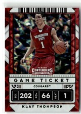 2020 Panini Contenders Draft Picks #6 Klay Thompson Game Ticket Green Explosion