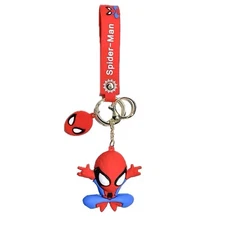 Spider-Man Keychain Charm 3D Figure Spiderman Silicone Keychain Ship from US