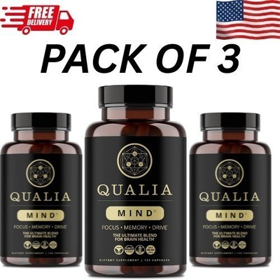 1-3 pack Qualia Mind Brain 2.0 Supplement Nootropics - 120 Cap - New US