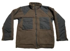 US MILITARY FLEECE HUNTING JACKET BEAR COAT, Brown, Medium USED