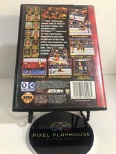 WWF Raw- Sega Genesis1994 Complete in Box Tested and Works Pre Owned