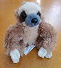 7" Aurora World Tan Brown Sloth Stuffed Animal Plush Wildlife