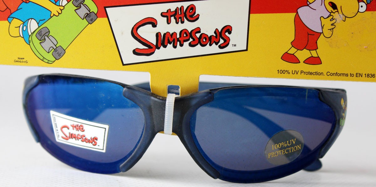 Rare 2003 The Simpsons Sunglasses 100percent UV Protection Bart & Milhouse New ! image 2
