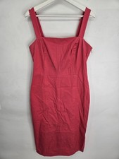 Banana Republic Pink Jean Dress Womens 10 Sleeveless Shift Solid 