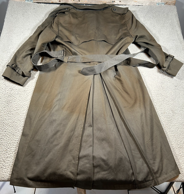 Vintage Christian Dior Monsieur Trench Coat Mens Gray Belted