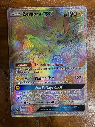 Zeraora GX (Secret) 221/214 Sm-Lost Thunder Holo (MP) 🔥🔥