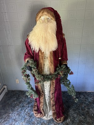 2004 Old World 72  Standing Life Size Santa Enchanted Forest Collection