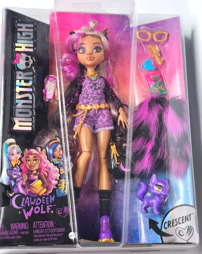 Muñeca Monster High Clawdeen Wolf y media luna con accesorios Foto 3 de 4