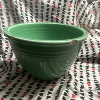 Fiesta Fiestaware Original Green Mixing Bowl #4 (with issues), 1936-1938