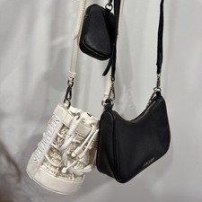 Steve Madden Shoulder Bag Black  White Bag Doble Beach Bag / 2x1 Good Condition