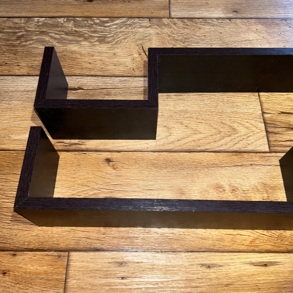 Danya B. Estantes de montaje en pared S marrón oscuro (juego de 2) Foto 4 de 4