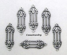 #1421 ANTIQUED .925 STERLING SILVER PLATED FI...