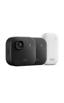 Blink Outdoor 2K+ (Neueste Gen.) |2-Kamera-System mit Sync Module Core | Schwarz