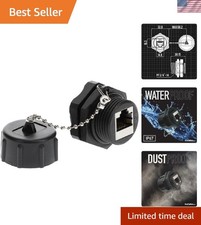 Industrial RJ45 Bulkhead Coupler - Shielded, Waterproof for Indoor/Outdoor