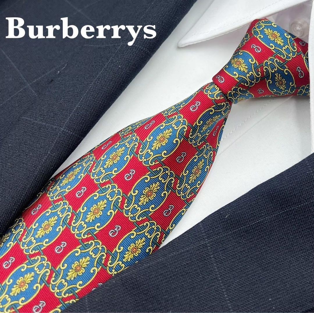 Burberry Patterned Red Tie, Silk - image 1