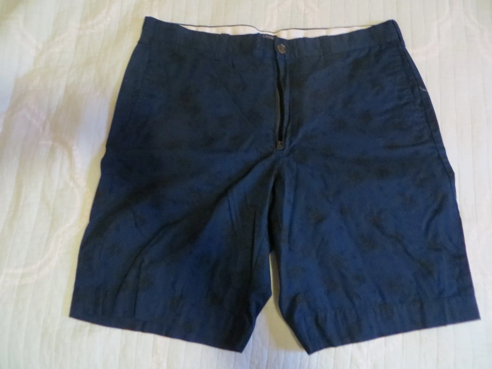J. Crew Gramercy Blue Shorts w/Design, men's size 35W