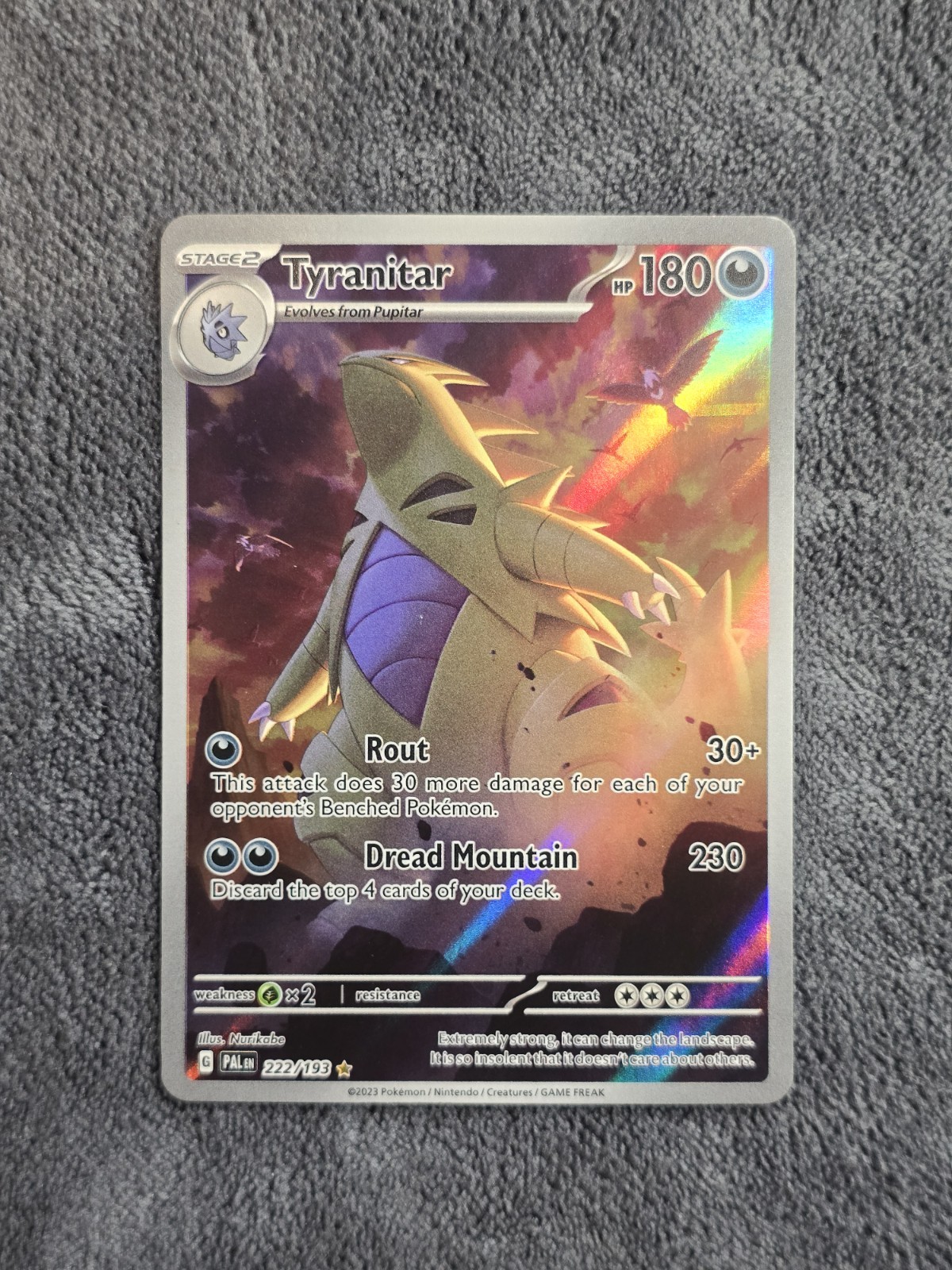 Tyranitar 222/193 Illustration Rare SV: Paldea Evolved Pokémon TCG NM