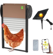 Automatic Chicken Coop Door APP Controlled, Solar Powered Chicken Coop tanned