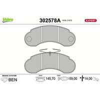 Valeo 302578A Bremsbelagsatz FüR Mercedes Benz Puch G Klasse T1 MB T1 TN W461