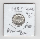 Estate AU? MS?  1943-P Mercury 90% Silver Dime Split? Bands Real Nice Coin RARE