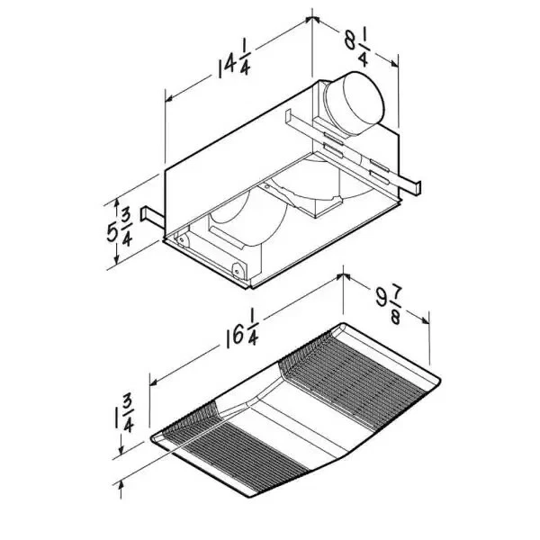 Broan-Nutone 765H80L 80 CFM Bathroom Exhaust Fan With Light u0026 Heater | eBay