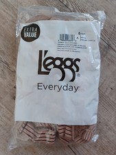 Leggs L'eggs Everyday Thigh Highs Sheer Toe Suntan Size A 6 Pairs