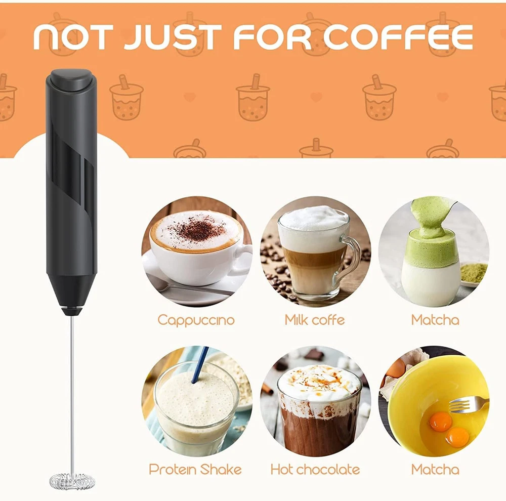 Milk Frother for Coffee, Handheld Battery Operated Electric Milk Frother for Cof