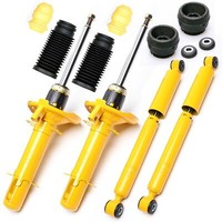 4X TA Sport-StoßDÄMpfer GAS Vorne Hinten + Domlager VA Staubschutz - A3 Golf 4