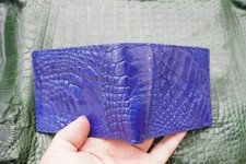 Light Blue Real Genuine Crocodile Leather SKIN Men's Money Clip WALLET Q06