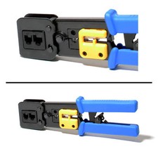 RJ45 Crimper Tool Cat5e Cat6 Connector Crimping Tool End Pass Through RJ11/12